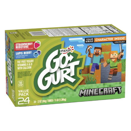Go-Gurt 24 count Berry and Strawberry, front of package